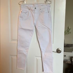 Banana Republic white skinny jeans